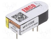 Converter: DC/DC; 1W; Uin: 12V; Uout: 0÷1.2kVDC; Iout: 0.83mA; THT XP POWER