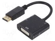 Adapter; DisplayPort 1.1; DisplayPort plug,DVI-I (24+5) socket GEMBIRD