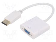 Converter; DisplayPort 1.1a; 0.15m; Support: 1080p,FullHD; white GEMBIRD