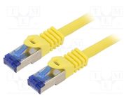 Patch cord; S/FTP; 6a; stranded; Cu; LSZH; yellow; 1.5m; 26AWG LOGILINK