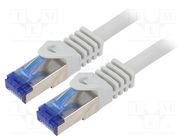 Patch cord; S/FTP; 6a; stranded; Cu; LSZH; grey; 2m; 26AWG; -20÷75°C LOGILINK