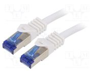 Patch cord; S/FTP; 6a; stranded; Cu; LSZH; white; 5m; 26AWG; -20÷75°C LOGILINK