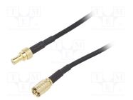 Cable; 3m; SMB male,SMB female; shielded; black; straight 