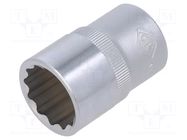 Socket; 12-angles,socket spanner; 18mm; 1/2"; Plating: chromium C.K