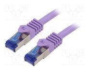 Patch cord; S/FTP; 6a; stranded; Cu; LSZH; violet; 10m; 26AWG LOGILINK