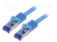 Patch cord; S/FTP; 6a; stranded; Cu; LSZH; blue; 7.5m; 26AWG LOGILINK