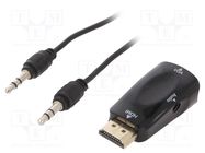 Converter; HDMI 1.4; Support: 1080p,FullHD; black; bag GEMBIRD