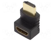 Adapter; HDMI socket,HDMI plug 270° up/down; black GEMBIRD
