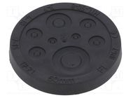 Multigate grommet; Ømount.hole: 50mm; black; Panel thick: 1.5÷5mm 