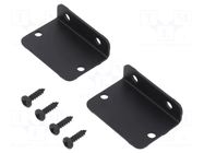 Holder; aluminium; 2pcs; Colour: black HAMMOND