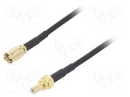 Cable; 5m; SMB male,SMB female; shielded; black; straight 