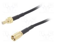 Cable; 1m; SMB male,SMB female; shielded; black; straight MFG