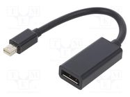 Adapter; DisplayPort 1.2; 0.15m; Support: 4K,UHD 2160p; black GEMBIRD