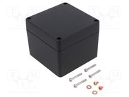 Enclosure: multipurpose; X: 100mm; Y: 100mm; Z: 80mm; 1590Z; black HAMMOND