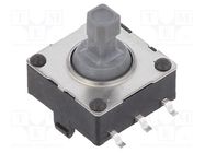 Joystick; NO x6; Pos: 6; 0.02A/15VDC; SMT; none; 4.9N; -20÷70°C; grey 