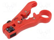 Stripping tool; Wire: coaxial; RG11,RG59,RG6,RG7 KNIPEX