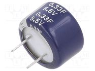 Supercapacitor; THT; 330mF; 5.5VDC; -20÷80%; Ø13.5x8.3mm; 50Ω EATON ELECTRONICS