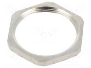 Nut; M40; brass; 46mm; Thread: metric; Pitch: 1.5; Plating: nickel LAPP