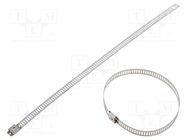 Cable tie; L: 225mm; W: 7mm; stainless steel AISI 304; 445N RAYCHEM RPG