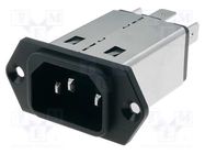 Connector: AC supply; socket; male; 3A; 250VAC; IEC 60320; C14 (E) SCHURTER