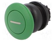 Switch: push-button; 22mm; Stabl.pos: 1; green; none; IP67; mushroom EATON ELECTRIC