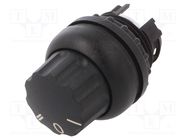 Switch: rotary; 22mm; Stabl.pos: 3; black; none; IP66; prominent EATON ELECTRIC