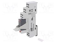 Relay: interface; DPDT; Ucoil: 24VDC; for DIN rail mounting; CR-P ABB