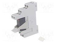 Relay: interface; DPDT; Ucoil: 24VDC; for DIN rail mounting ABB