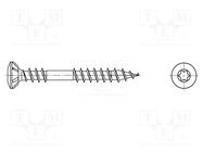 Screw; for wood; 4.5x50; Head: countersunk; Torx®; TX20; SPAX®; 8mm BOSSARD