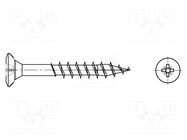 Screw; for wood; 4x35; Head: countersunk; Pozidriv; hardened steel BOSSARD