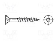 Screw; for wood; 4x50; Head: countersunk; Torx®; TX20; YELLOX®; 8mm BOSSARD