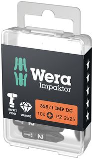 855/1 IMP DC PZ DIY Impaktor bits, 10 x PZ 1x25, Wera