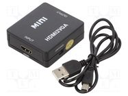 Converter; HDMI 1.3; Support: 1080p,FullHD GEMBIRD