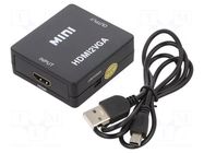 Converter; HDMI 1.3; Support: Full HD 1080p GEMBIRD