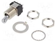 Switch: toggle; Pos: 2; DPDT; ON-ON; 6A/125VAC; 6A/6VDC; MTG; 20mΩ KNITTER-SWITCH