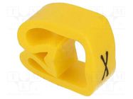 Markers; Marking: X; 8÷16mm; PVC; yellow; -30÷80°C; leaded; CLI C WEIDMÜLLER