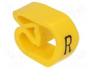 Markers; Marking: R; 8÷16mm; PVC; yellow; -30÷80°C; leaded; CLI C WEIDMÜLLER