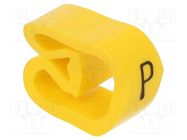 Markers; Marking: P; 8÷16mm; PVC; yellow; -30÷80°C; leaded; CLI C WEIDMÜLLER