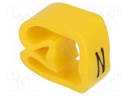 Markers; Marking: N; 8÷16mm; PVC; yellow; -30÷80°C; leaded; CLI C WEIDMÜLLER