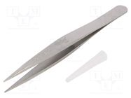 Tweezers; 120mm; for precision works; Blade tip shape: sharp WELLER