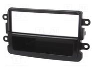 Radio frame; Dacia,Fiat,Nissan,Opel,Renault; 1 DIN; black gloss ACV