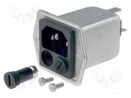 Connector: AC supply; socket; male; 2A; 250VAC; IEC 60320; C14 (E) SCHURTER