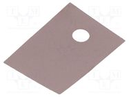 Heat transfer pad: silicone; TO220; L: 18mm; W: 13mm; brown 