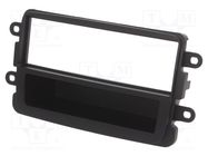 Radio frame; Dacia,Fiat,Nissan,Opel,Renault; 1 DIN; black ACV