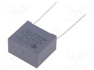 Capacitor: polypropylene; Y2; R41; 47nF; 18x10x16mm; THT; ±10%; 15mm KEMET