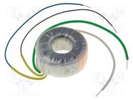 Transformer: toroidal; 12VA; 230VAC; 18V; 0.667A; Leads: cables TALEMA