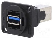 Coupler; USB A socket,USB B socket; FT; USB 3.0; plastic; 19x24mm CLIFF