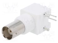 Connector: BNC; socket; female; angled 90°; 50Ω; THT; polypropylene AMPHENOL RF