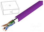 Wire; F/UTP; 4x2x23AWG; 6; wire; Cu; Insulation: LSZH; violet; 100m DIGITUS