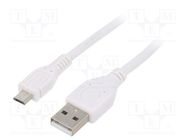 Cable; USB 2.0; USB A plug,USB B micro plug; gold-plated; 1m GEMBIRD